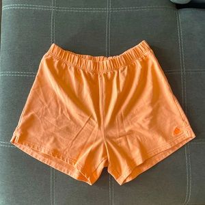 Adidas Orange Sweat Pant Shorts 🧡